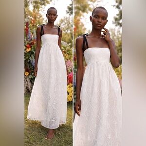 NWT Agua Bendita Verbena Broderie Anglaise White Dress